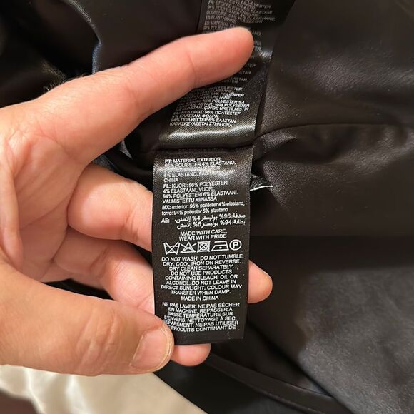 Ted Baker 14 (5) Black Geodese V Neck Front Slit Back Zip Sleeveless Shift Dress - Picture 13 of 17